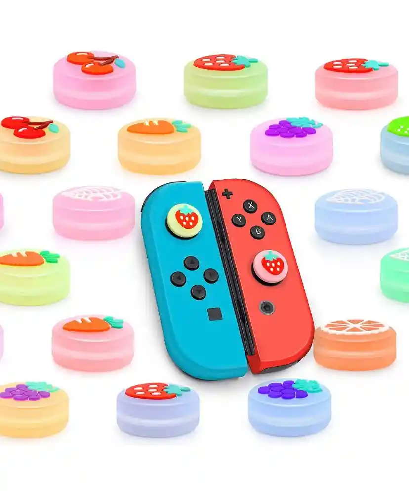 2 Caps/grips Para Control Joycon Nintendo Switch Luminosos