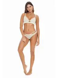 Brasier Bralette Triangulo Encaje 34-crudo