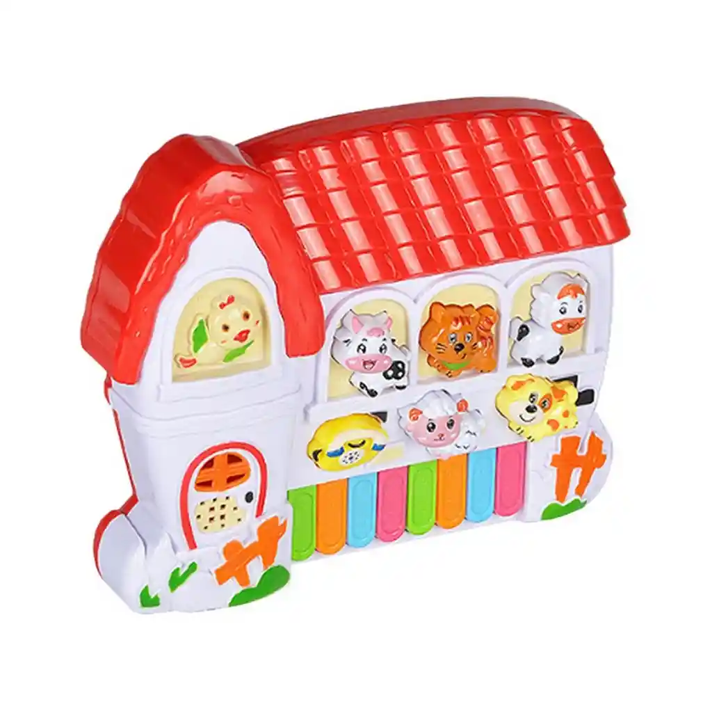 Piano Organeta Granja Animales Musical Bebes Niños + Bateria Dayoshop