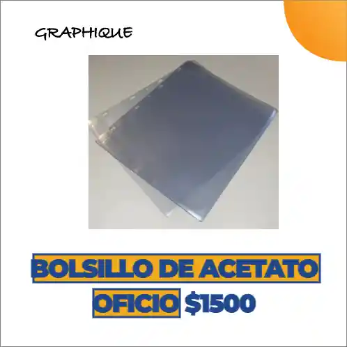 Bolsillo De Acetato Oficio Grueso