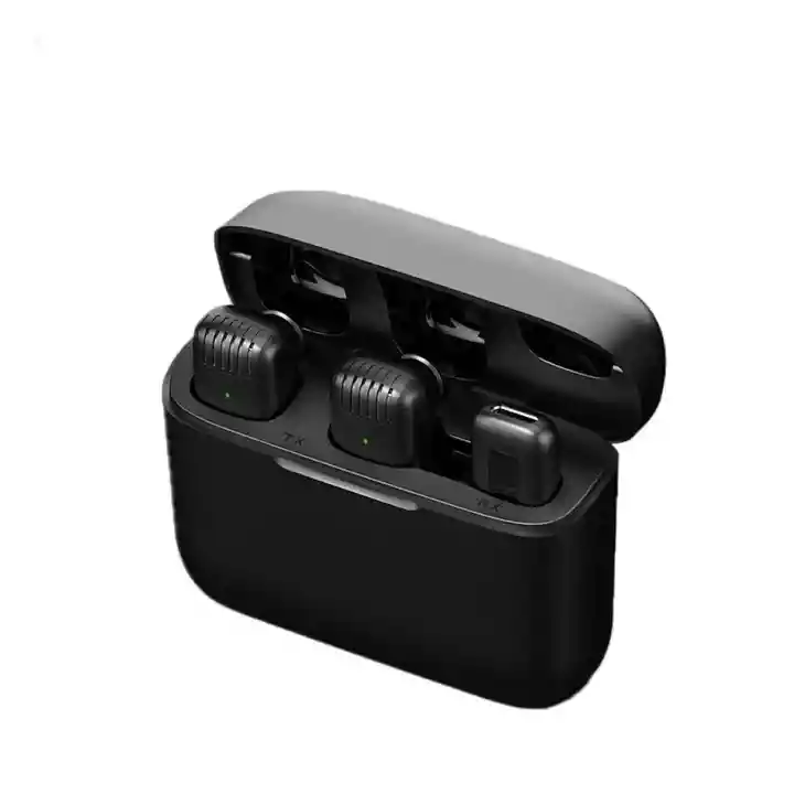  Microfono Doble Solapa Inalambrico iPhone + Powerbank 