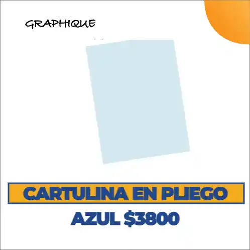 Cartulina En Pliego Azul