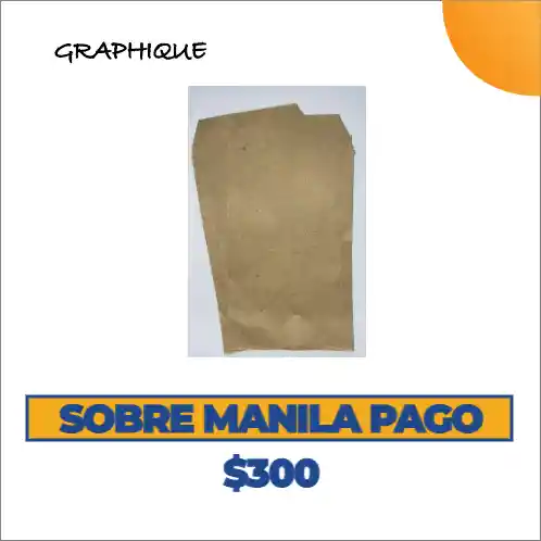 Sobre De Manila Pago X Und