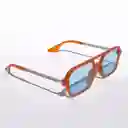 Gafas De Sol Daft Punk Naranja Lente Azul