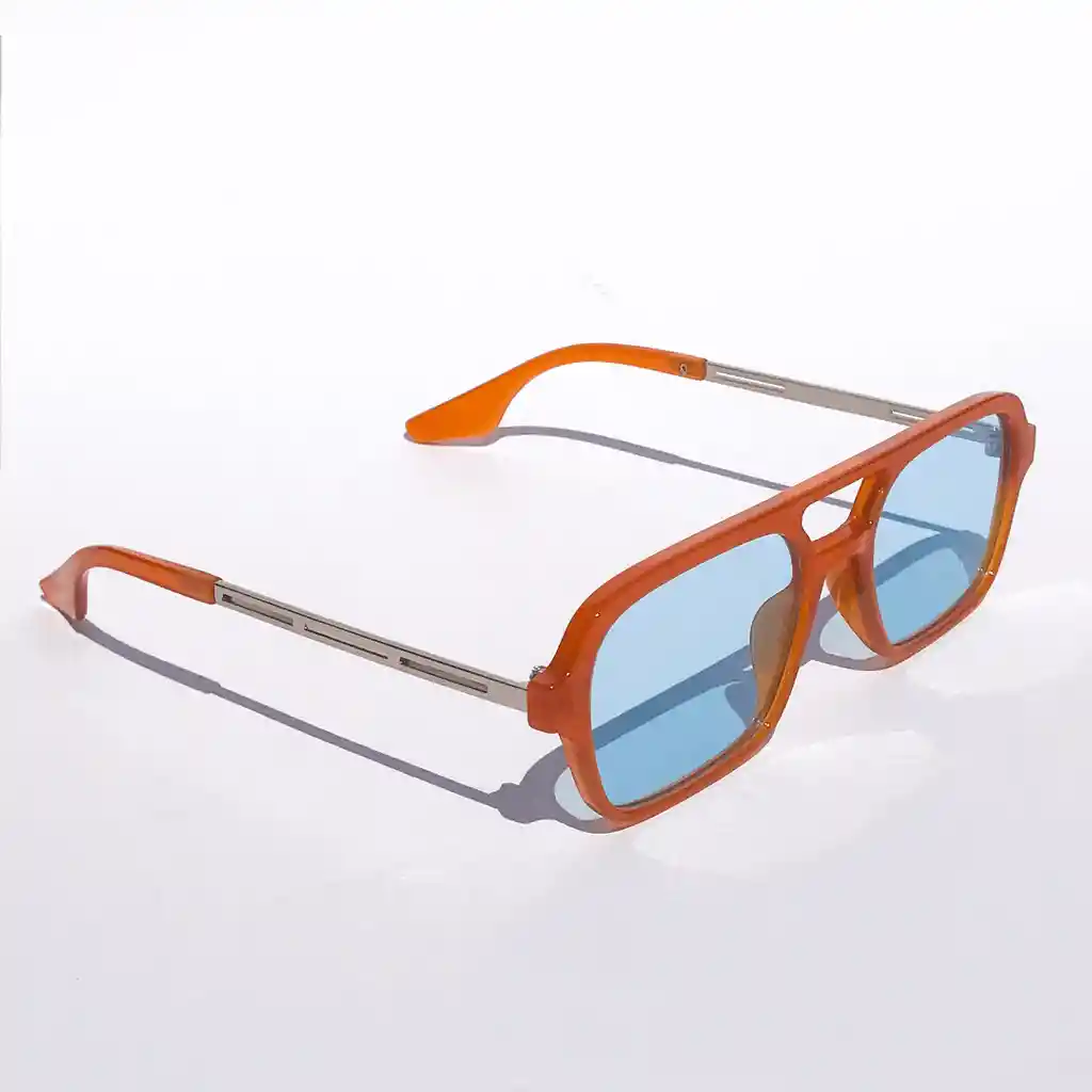 Gafas De Sol Daft Punk Naranja Lente Azul