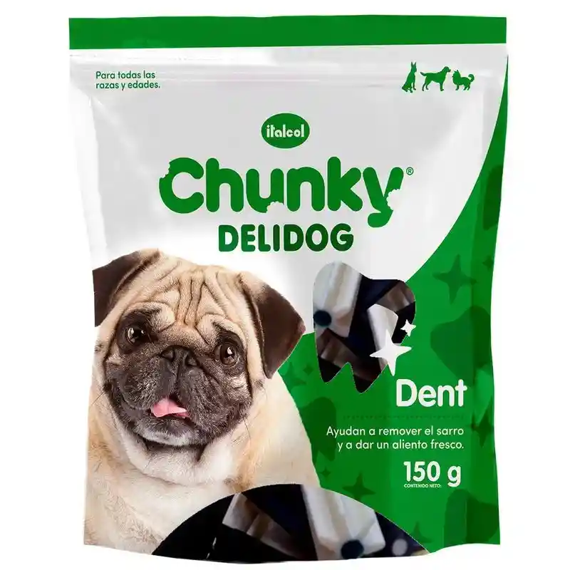 Galletas Chunky Chunky Delidog Dental X 150 Gr Para Perro