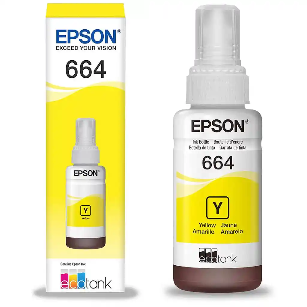 Tinta 664 Yelow Original Para Epson L555 L210 L355 L395 L380 L475