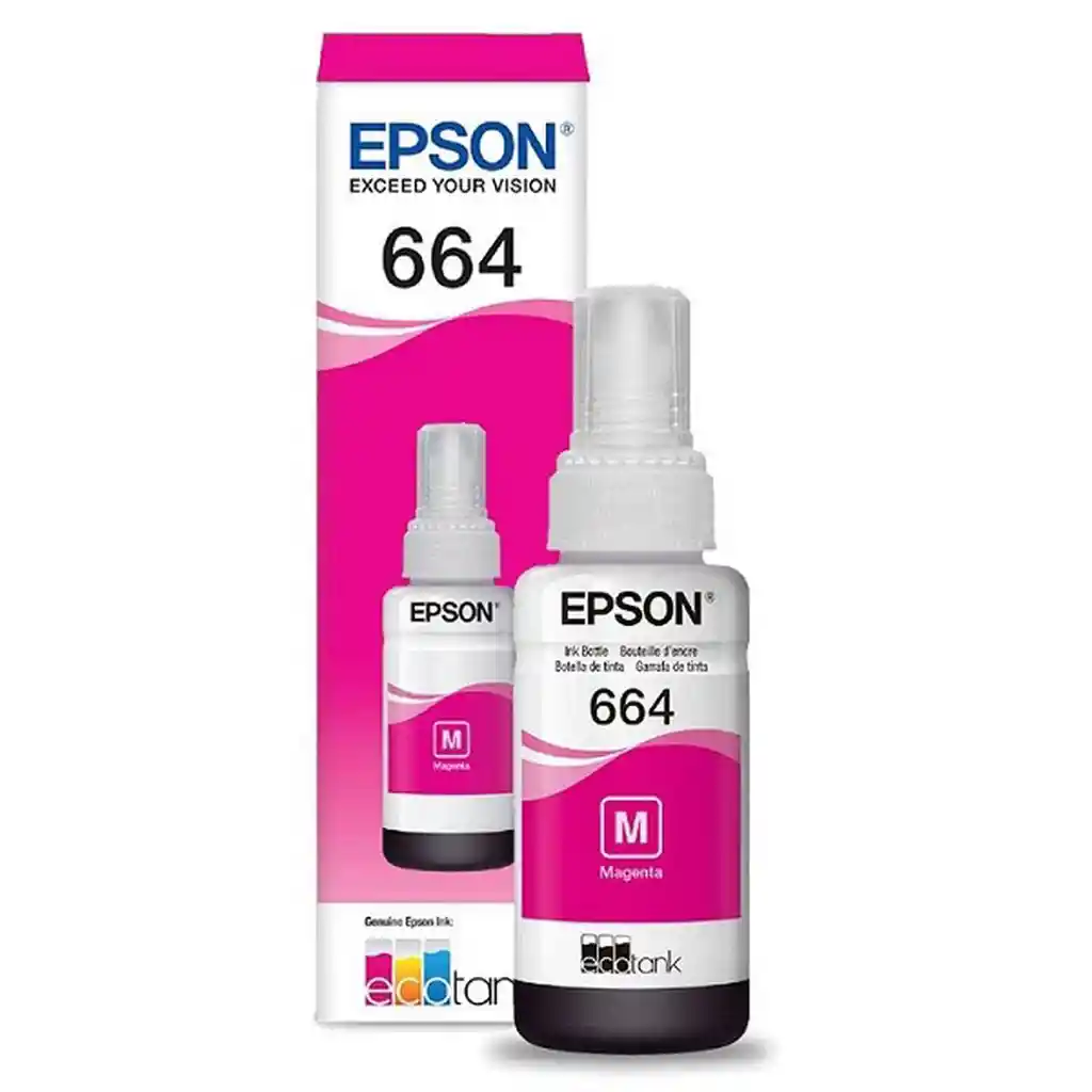 Tinta 664 Original Magneta Para Epson L555 L210 L355 L395 L380 L475