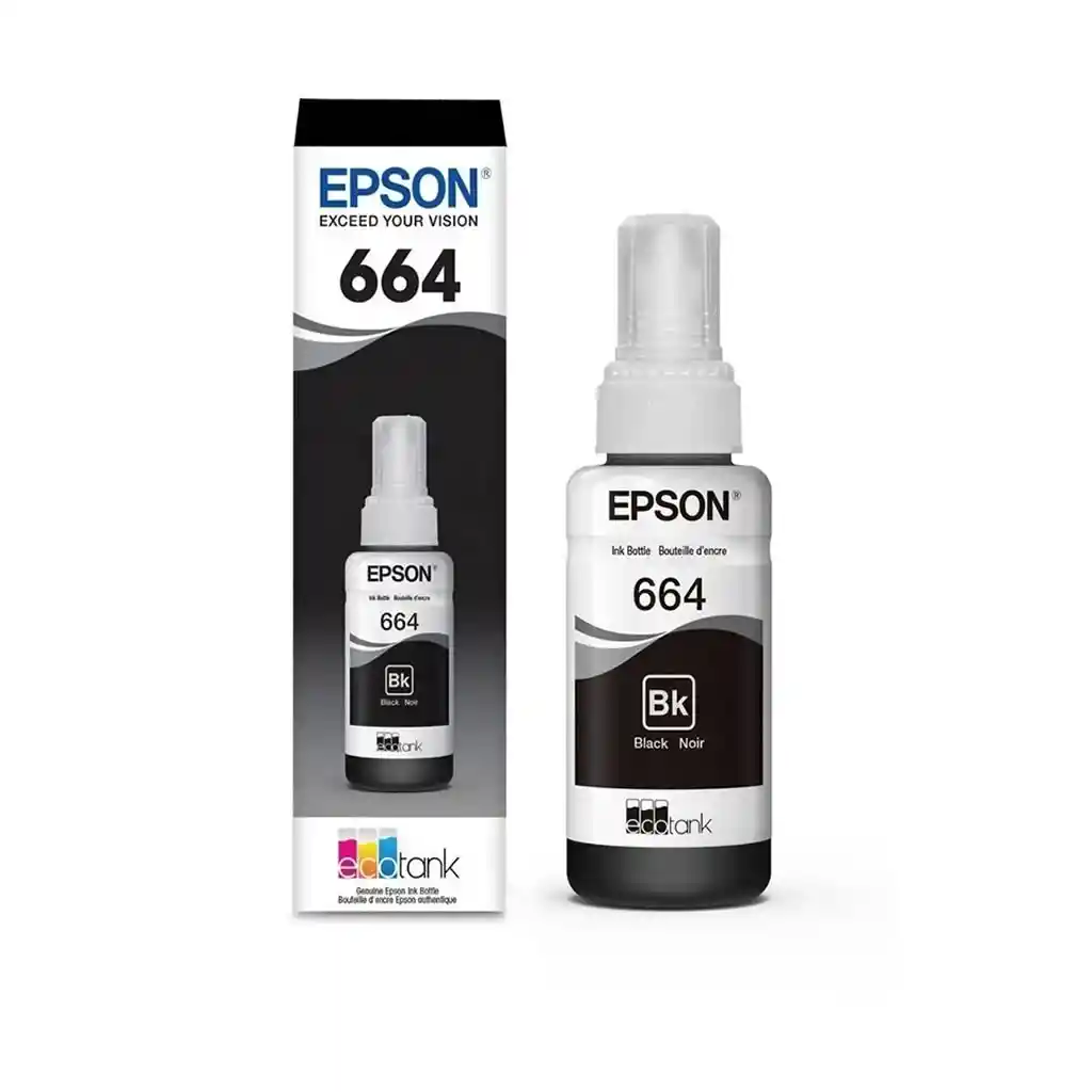 Tinta 664 Negra Original Para Epson L555 L210 L355 L395 L380 L475