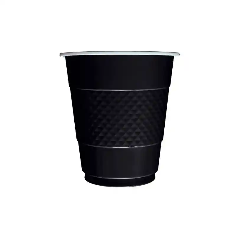 Vaso Desechable Deluxe Plastico 7 Oz Negro X 10 Sempertex
