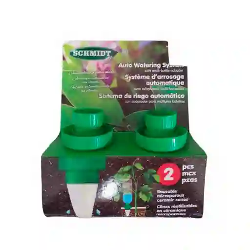 X2 Sistema Riego Automático Cono Reusable Cerámica Microporosa Planta Mata Cultivo Hogar Huerta