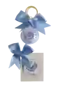Llavero De Rosa Preservada Azul