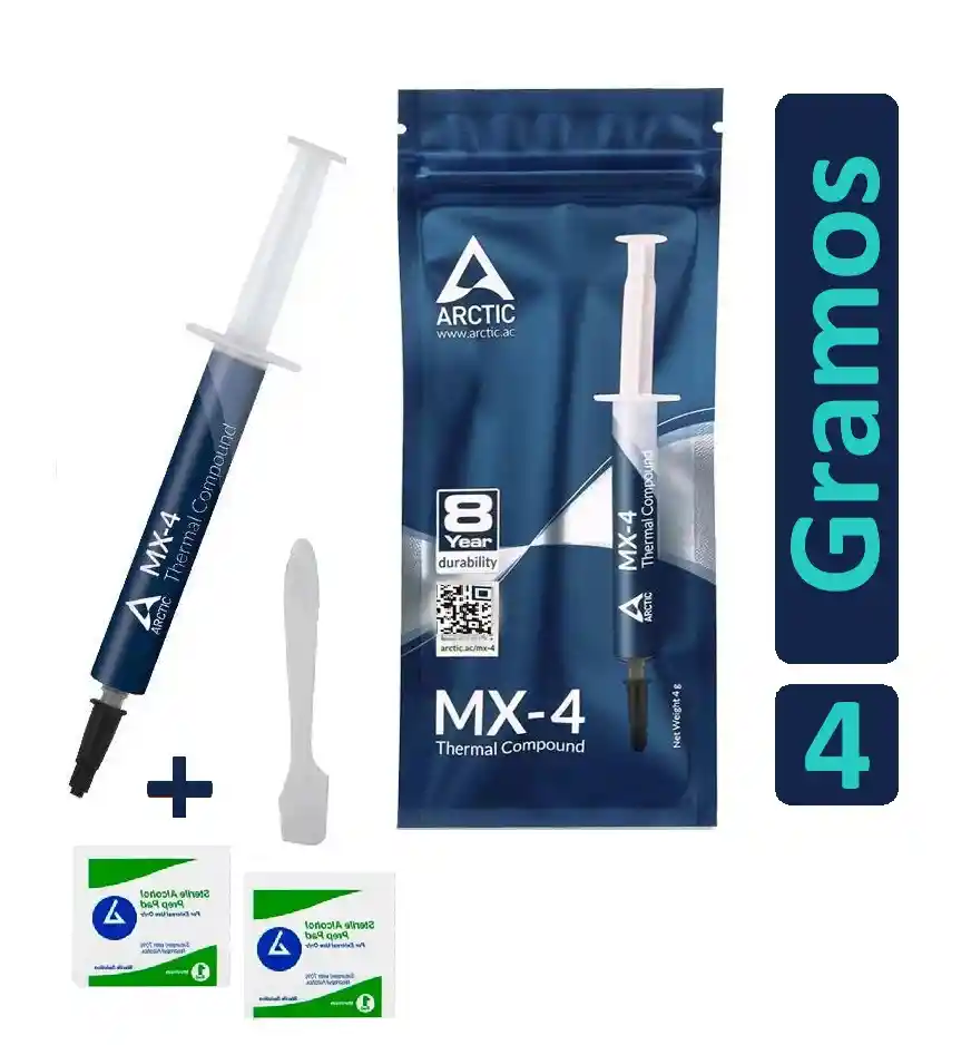 Crema Disipadora Arctic Mx-4 4 Gramos Original Sellada Pasta Refrigerante Térmica Xbox Computador