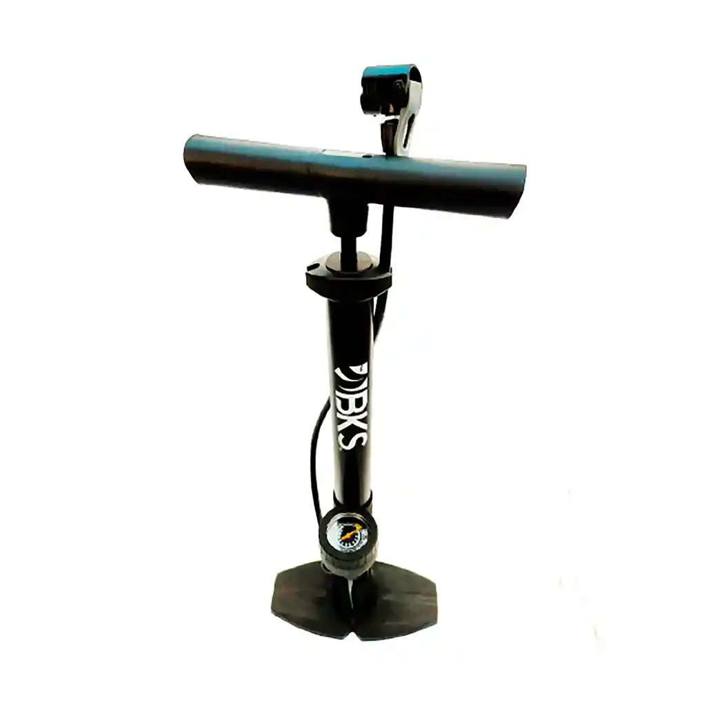 Bomba Aire Inflador Manual Bicicleta Manometro Bks P350 Negro 160 Psi