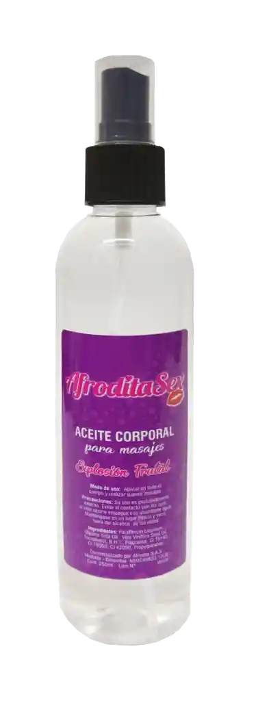 Aceite Caliente Explosión Frutal Para Masajes Corporales X250 Ml