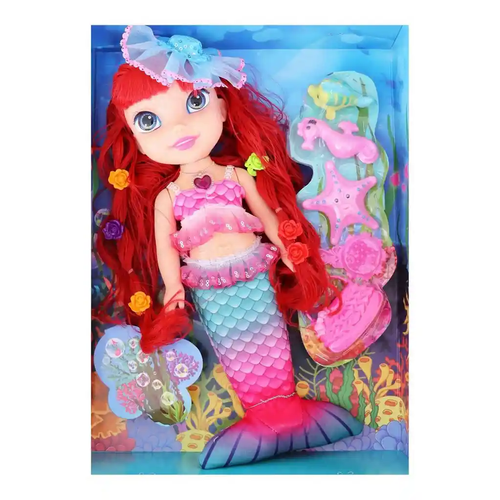 Muñeca Princesa Sirena Luces Niña Sonido + Baterias Dayoshop