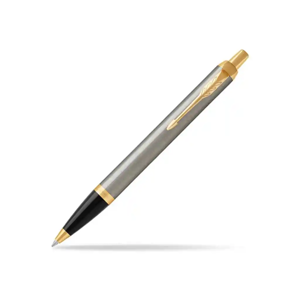 Bolígrafo Esfero Retráctil Parker Im Metak Cepillado Acabado Oro