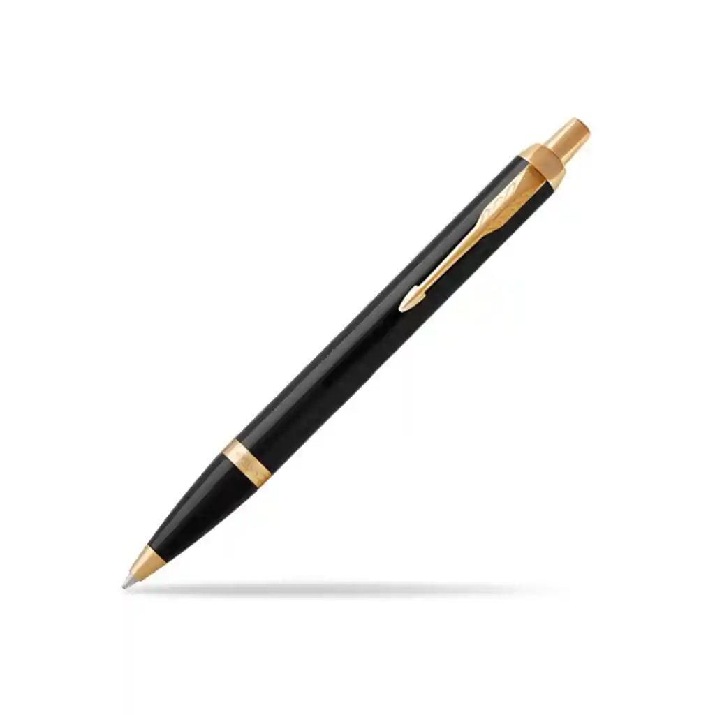 Bolígrafo Esfero Retráctil Parker Im Negro Laca Acabado Oro