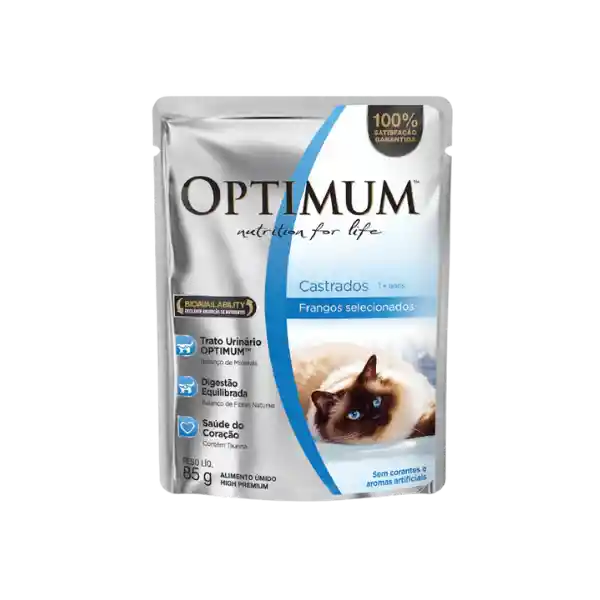 Optimum Gatos Castrados Sabor A Pollo Pouch