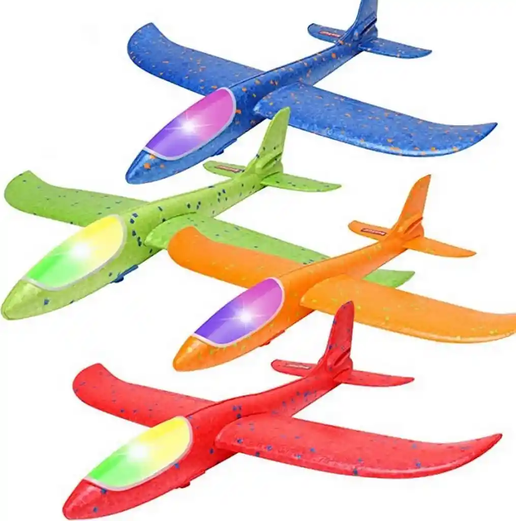 Avion Planeador Grande Juguete Vuelo Airplane Luces Led Dayoshop