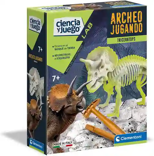 Juguete Fósil De Esqueleto Dinosaurio Triceratops Niños