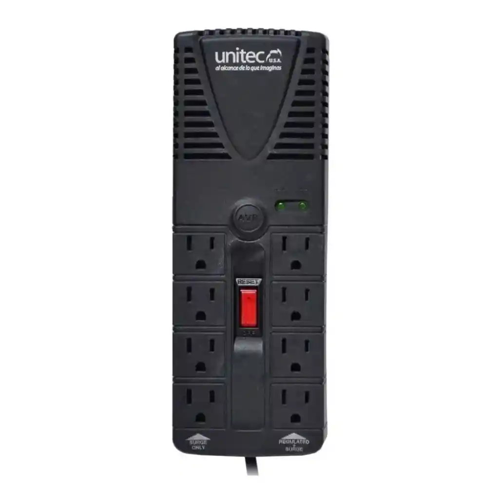 Regulador De Voltaje Unitec U-1200 -8 Tomas 995va/450w