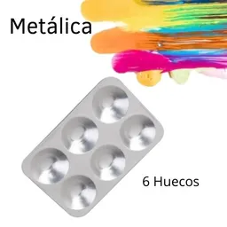 Paleta De Pintura Metálica, De 6 Huecos