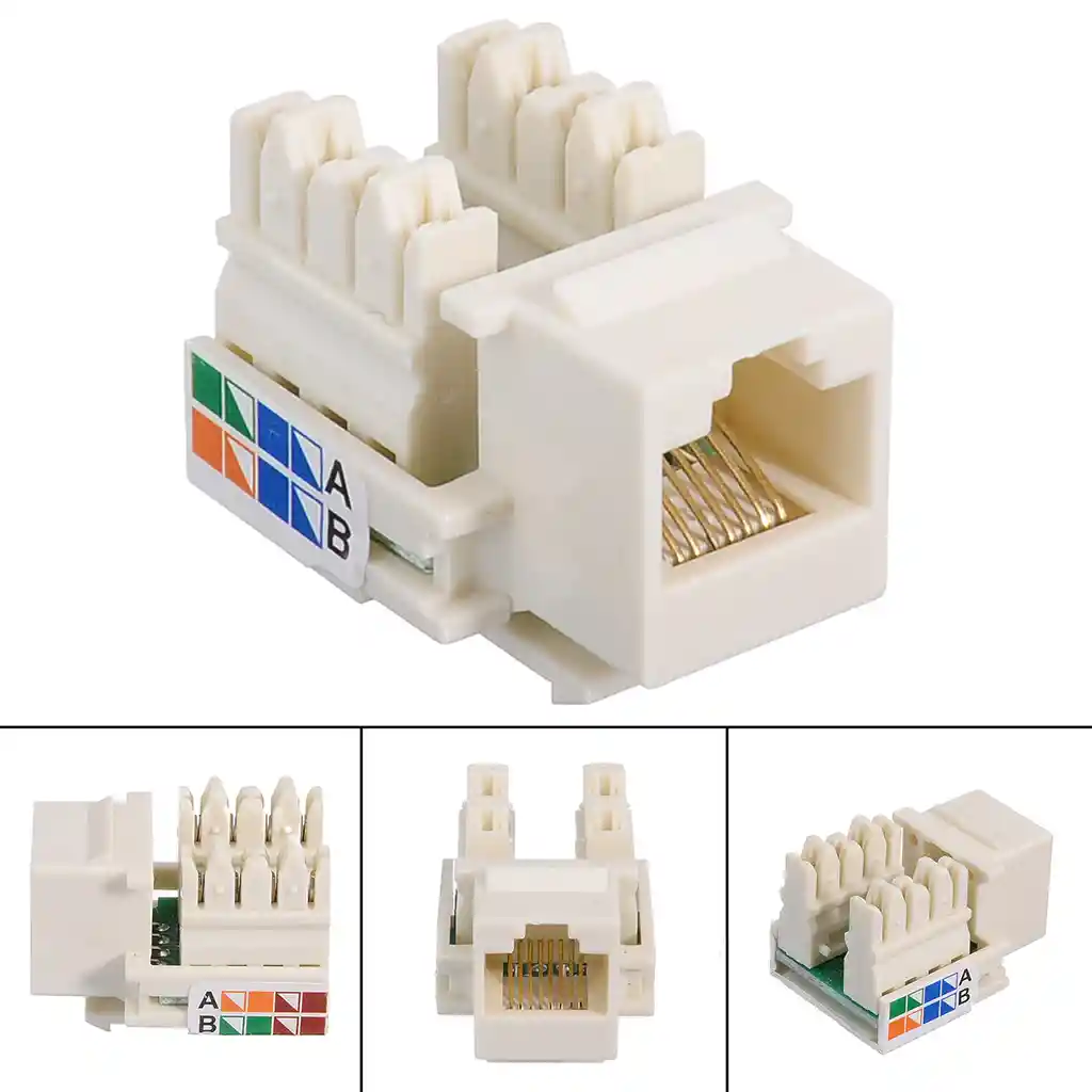 Jack Rj45 Hembra Cat 5e Tipo Keystone Para Toma Faceplate