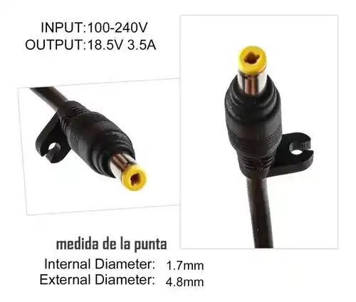 Cargador Homologado Hp 18.5v 3.5a P. Amarilla