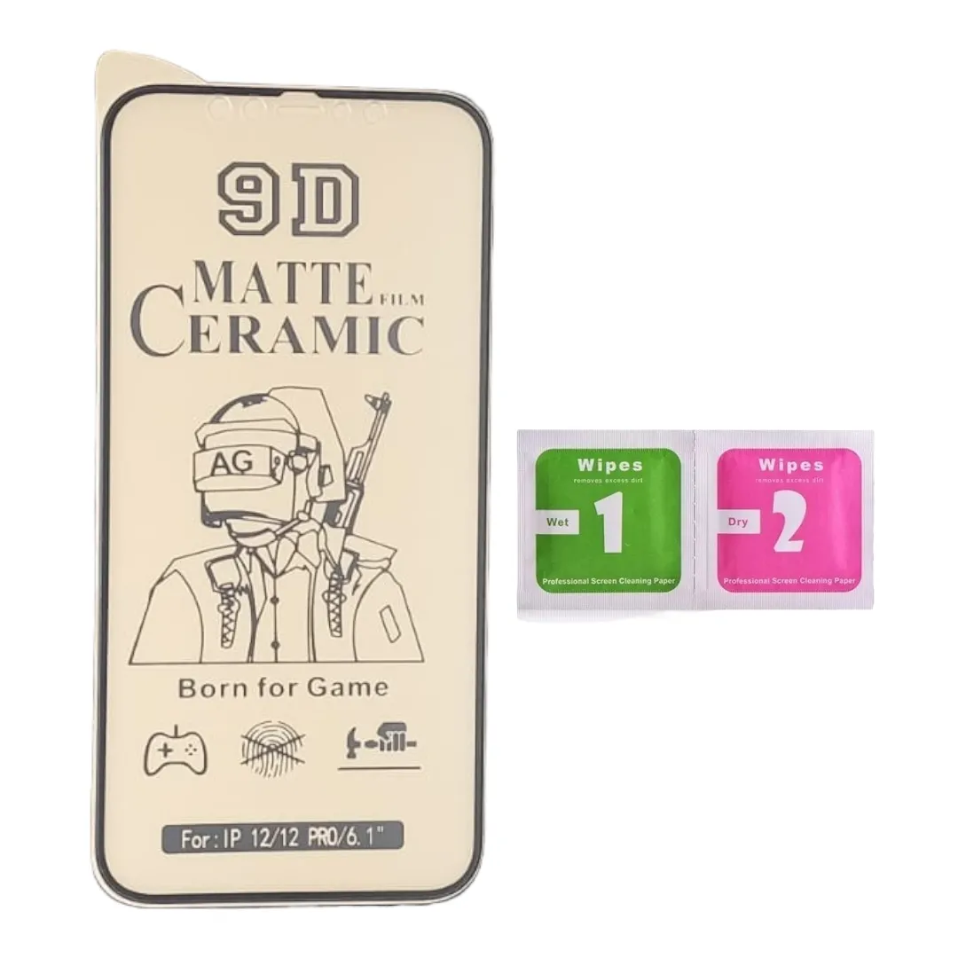 Vidrio Ceramico Matte iPhone 12 / 12 Pro / 6.1