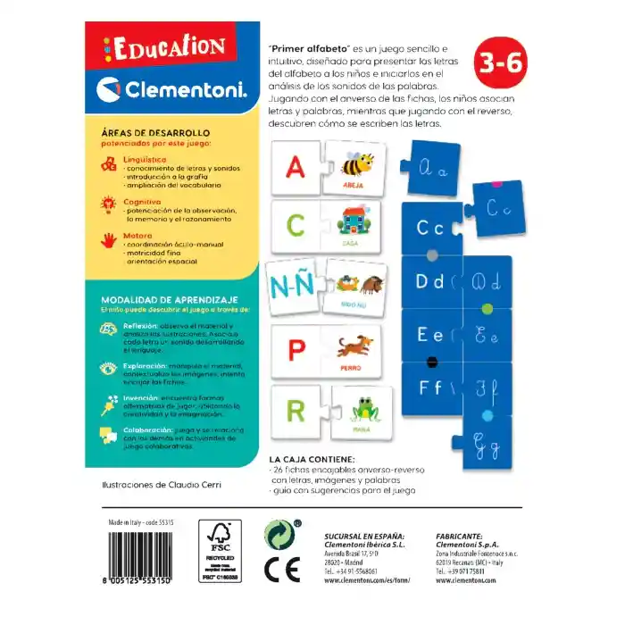 Juego Didáctico Memoria Juego De Mesa Aprendiendo Las Letras