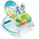 Silla Comedor Bebe Relajante Mecedora Musical Anti Reflujo 0-4 Años Con Bandeja Color Azul Unisex