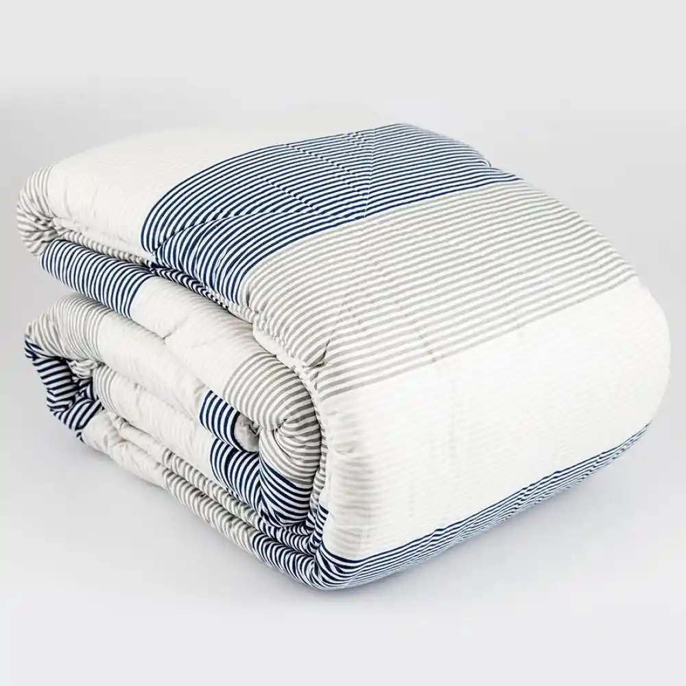 Comforter Expressions Sencillo Ovejero Stripes Azul