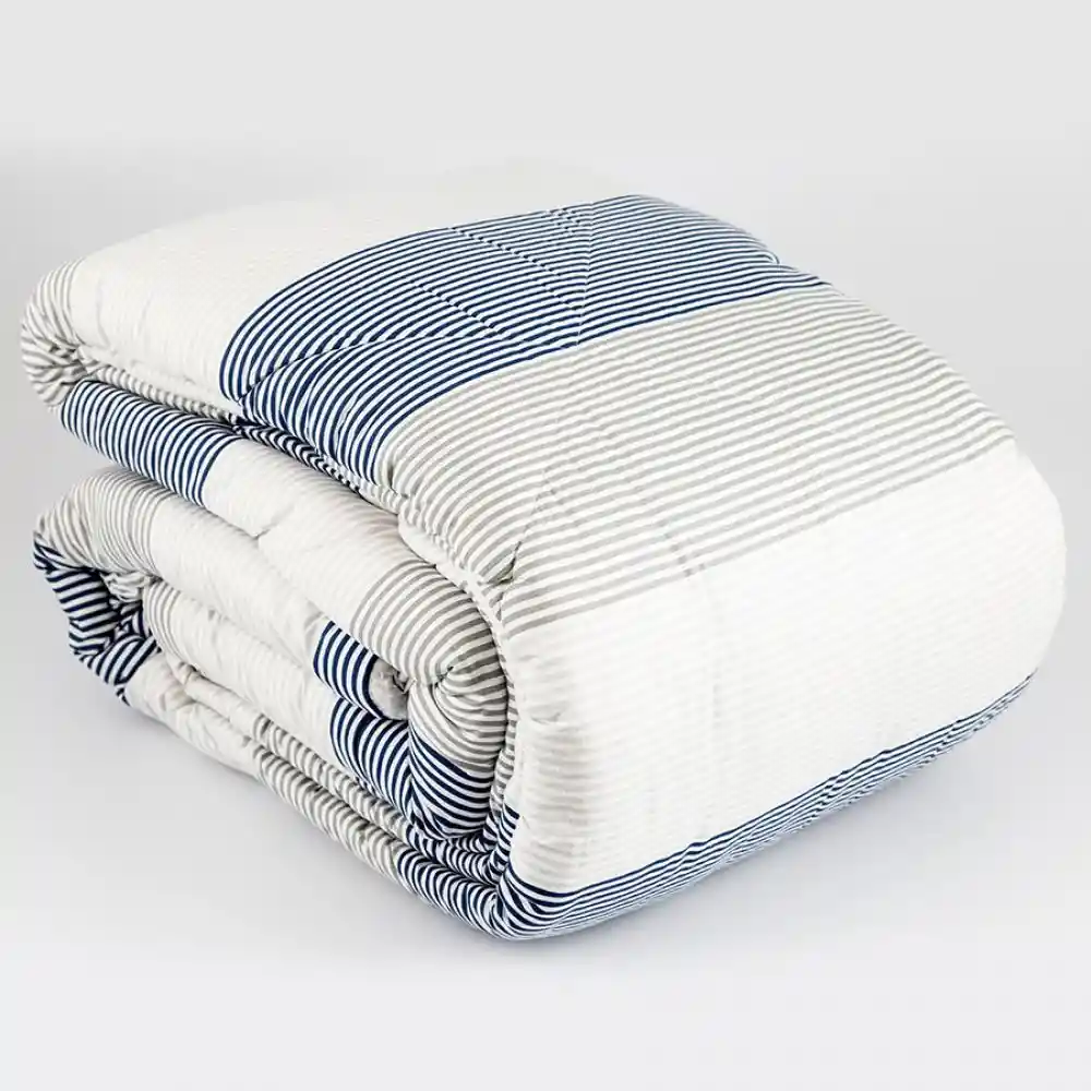 Comforter Expressions Queen Ovejero Stripes Azul/g