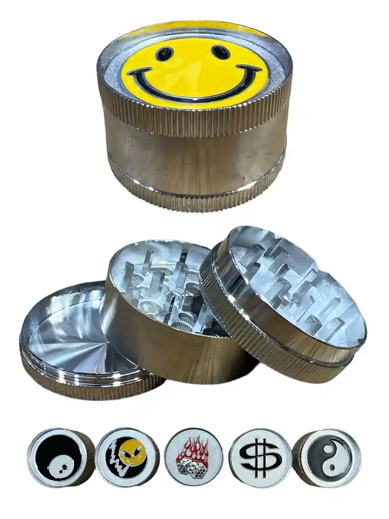 Rascador Grinder Metalico Plateado 2 Pisos Diseños