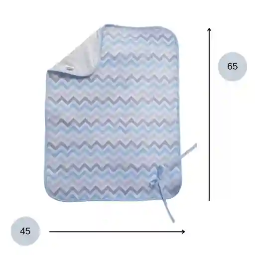 Cambiador Para Bebé - Zig Zag Azul