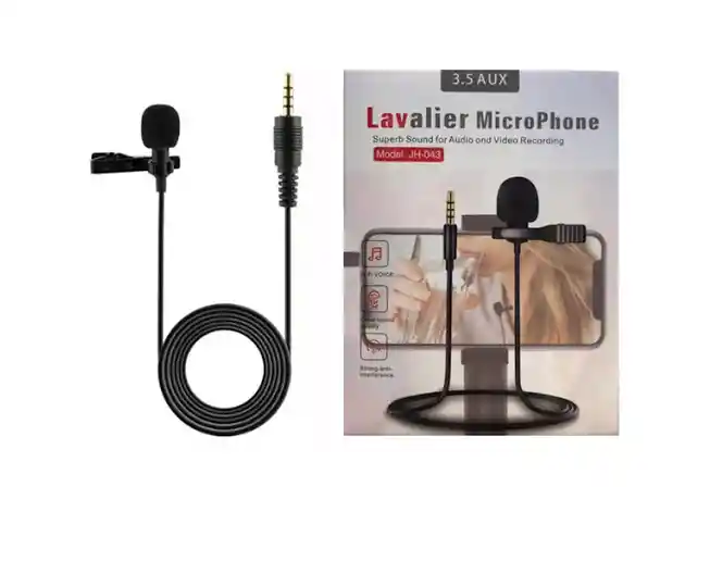 Microfono De Solapa 3.5 Mm Triestereo Para Celular O Pc 1.5m