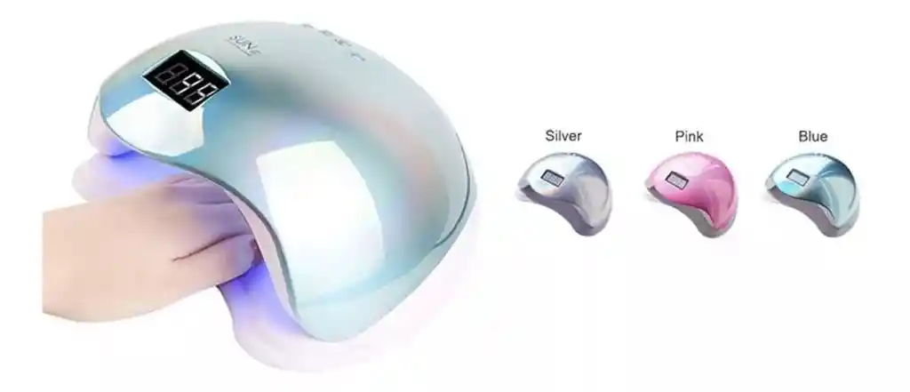 Lampara Led Uv Uñas Secado Metalizada 48 W Tornasol