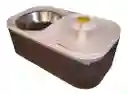 Fuente De Agua Para Perros Y Gatos Con Comedero Blanco