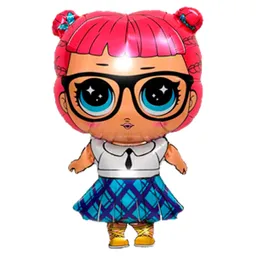 Set X5 Muñecas Lol Globos Metalizado Fiesta (gafas)