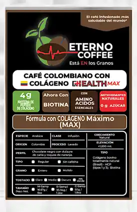 Café Con Colageno Y Biotina Molido Max