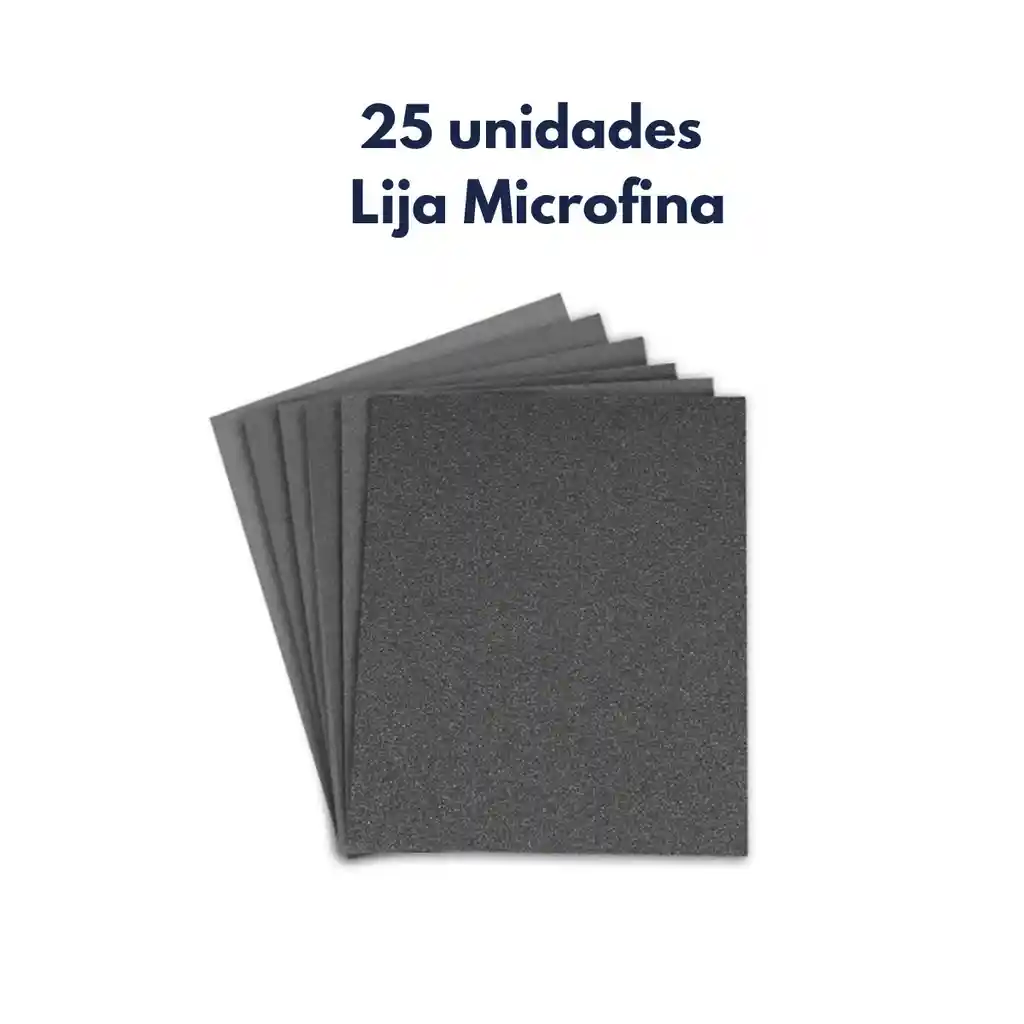 25 Unidades Lija De Agua Microfina Grano 1200