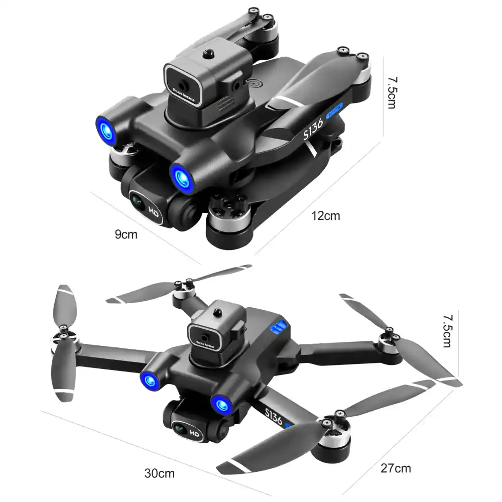 Drone Profesional Gps Sensor Obstáculos Cámara Hd S136 Mini