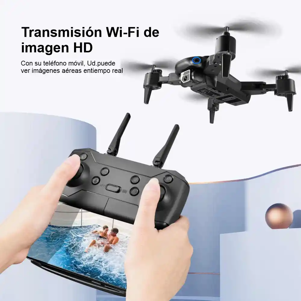 Drone Plegable Sensor De Obstaculos Cámara Dual Hd Wifi S69