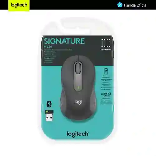 Mouse Logitech Signature M650 Negro Bluetooht Silencioso