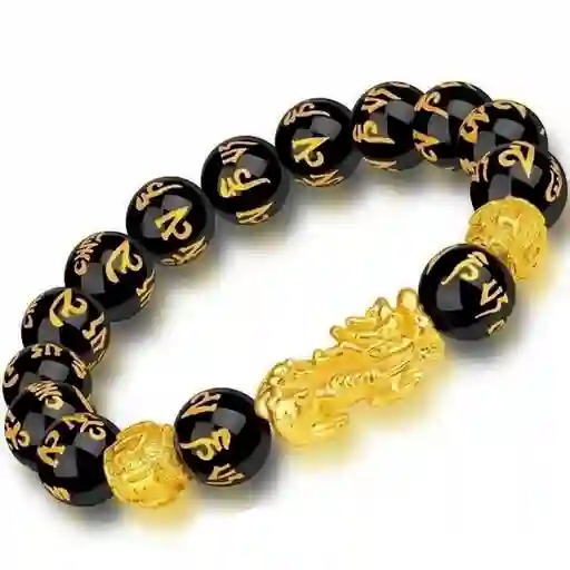 Pulsera Obsidiana Feng Shui Pi Xiu Prosperidad + Estuche Dayoshop