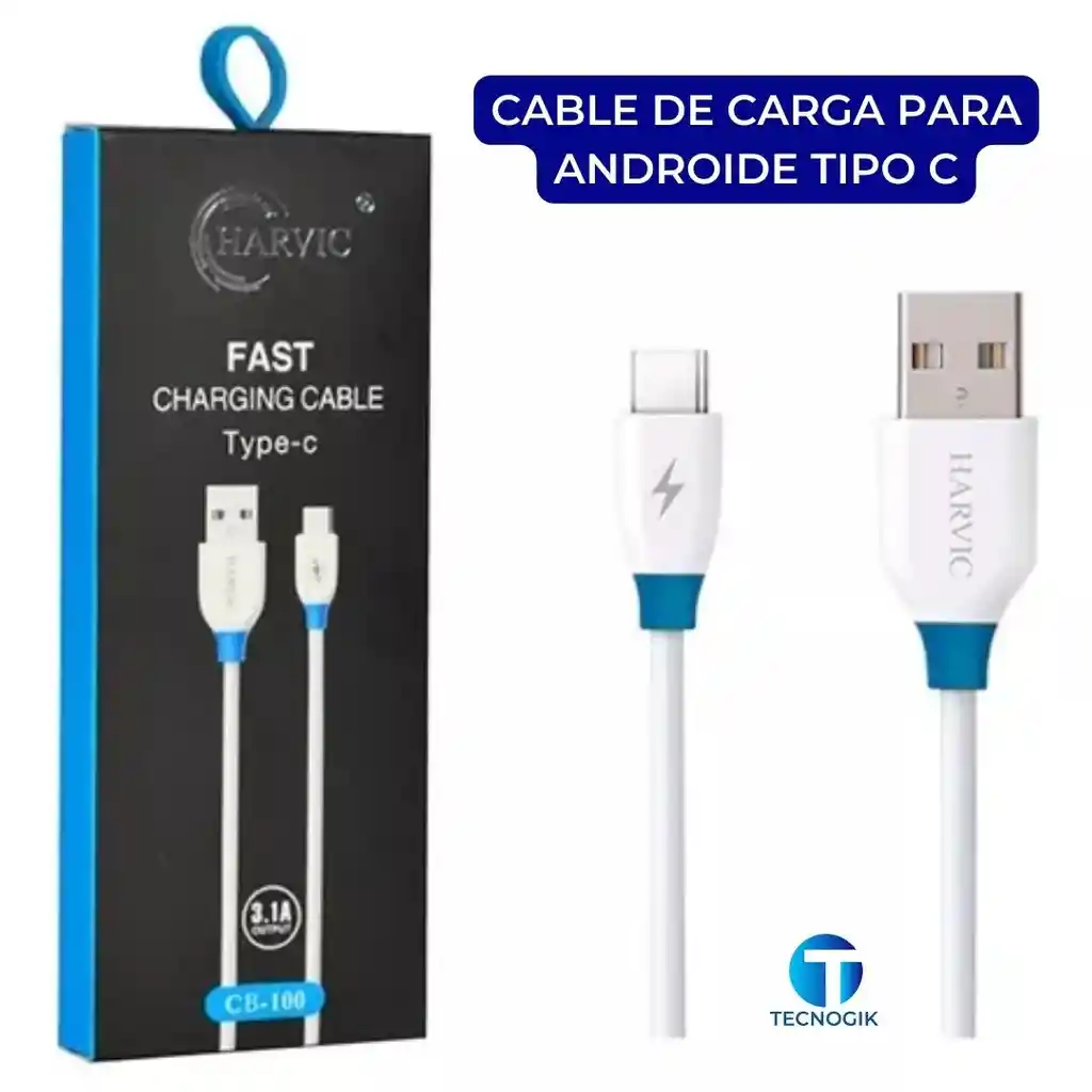 Cable Cargador De 1 Metro Salida Tipo C