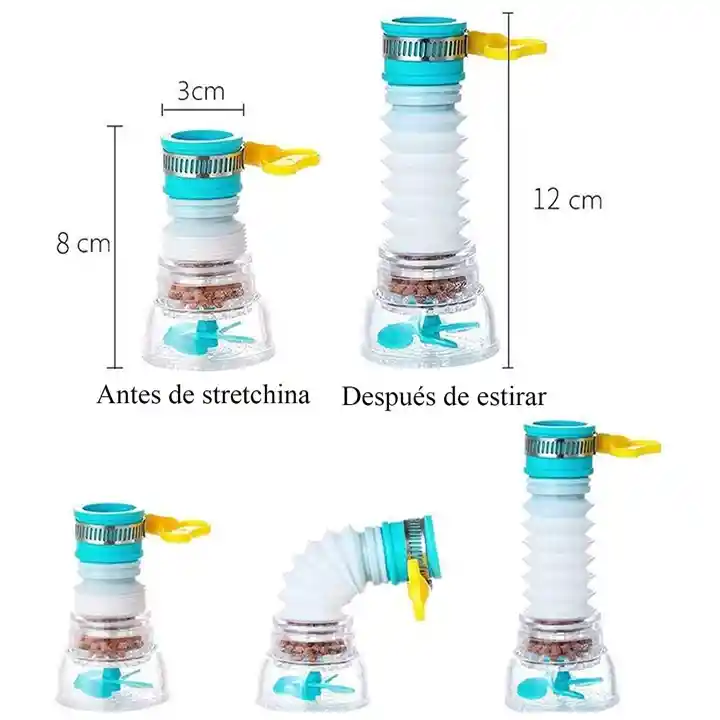 Filtro Purificador De Agua Lavaplatos Boquilla 360 Ahorrador