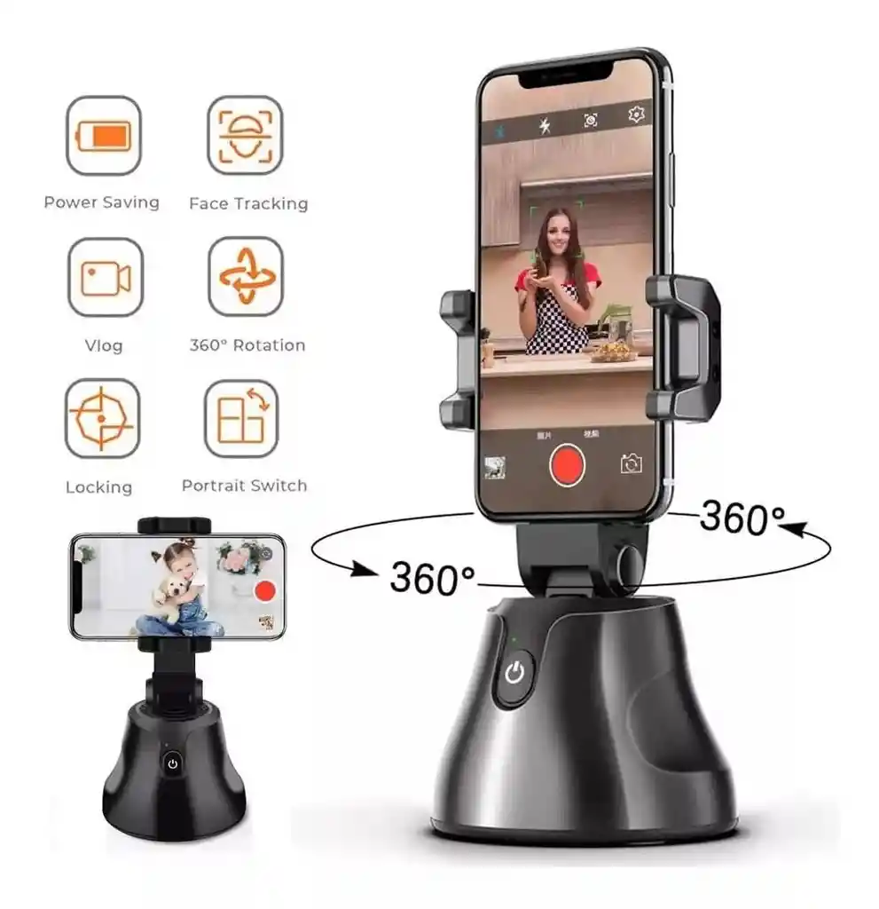 Soporte Robot Celular Selfie 360º Sensor De Auto Movimiento