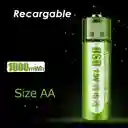 Baterias Pilas Usb Recargable Aa 1.5v 1200mah 1800mwh Li-ion